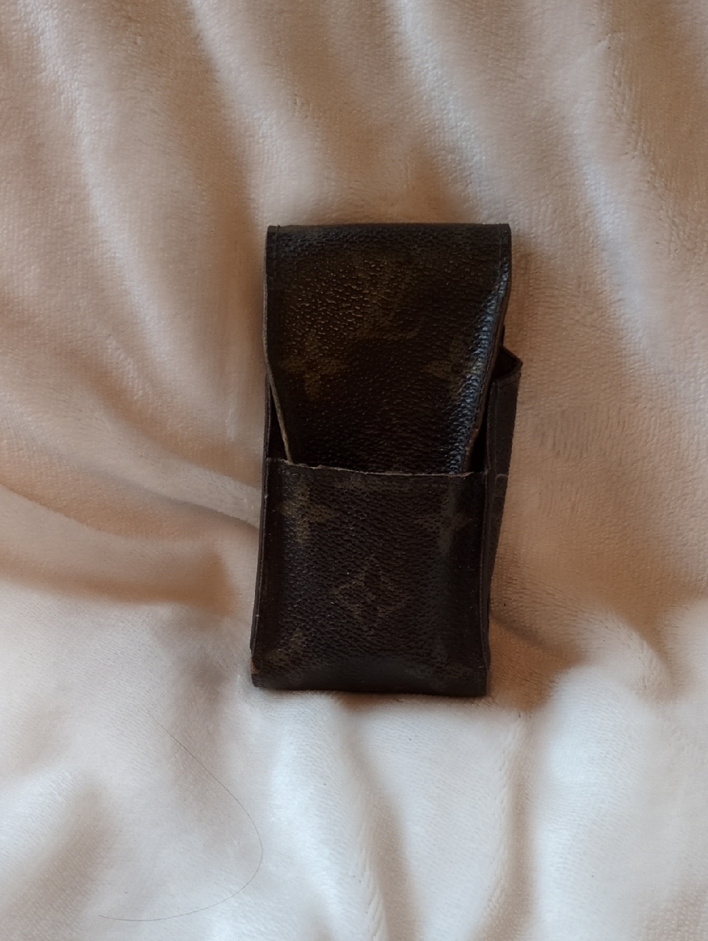 Louis Vuitton Monogram Leather Lipstick/Cigy Pouch